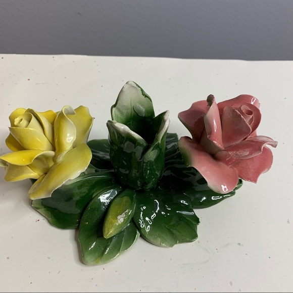 CAPODIMONTE PORCELAIN CANDLE STICK HOLDER - Picture 3 of 9